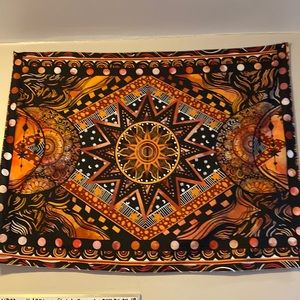 orange sun tapestry 2ft by 3ft